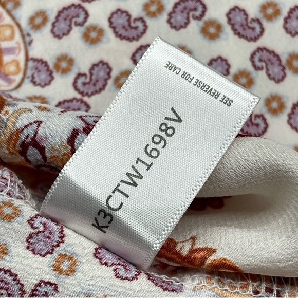 Bishop + Young Cami Tank Top Satin Drape Neck Y2K Paisley Summer Boho Geometric - Picture 13 of 14